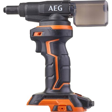 AEG – Riveteuse électroportative 18V – Force jusqu'à 10 000 N – Longueur de course 25,5 mm – Compatible rivets 2,4 à 4,8 mm – Lumière LED intégrée