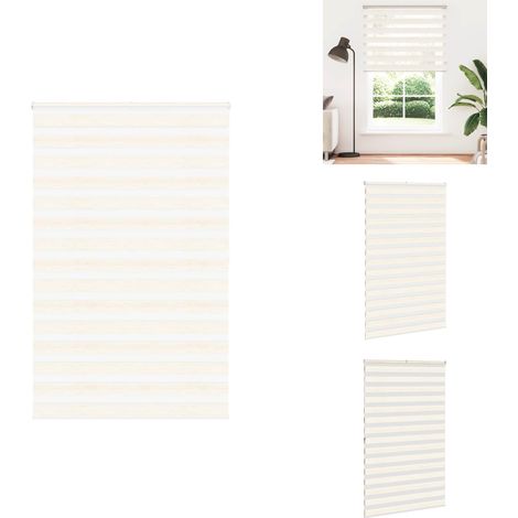 Zebrarollo Marmorbeige 150x200cm Stoffbreite 145,9 cm Polyester - Zebra-Jalousie - Zebra-Jalousien - Zebra-Rollo - Doppelrollo (1/5)