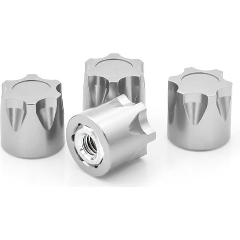 4 pièces capuchon central de jante en aluminium M4 écrou de remplacement pour TRAX4 TRAX6 SCX10 90046 Redcat Gen8 MST CFX VS4-10 1/10 chenille télécommandée (1/5)