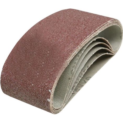 Silverline – Lot de 5 bandes abrasives 75 x 457 mm – Grain 40 pour ponçage bois, peinture, métal – Support tissu GX51