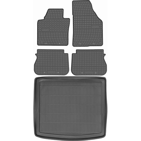 Volkswagen Caddy Kombivan de 2004 a 2015. Juego de alfombrillas de goma para coche y maletero.
