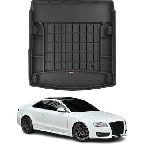 Tapis de Coffre 3D TPE Premium Compatible avec Audi A5 Coupe 2007-2016 Bac de Protection de Coffre Intérieur antidérapant Revêtement de Coffre Bords Hauts pour Voiture Noir (1/5)