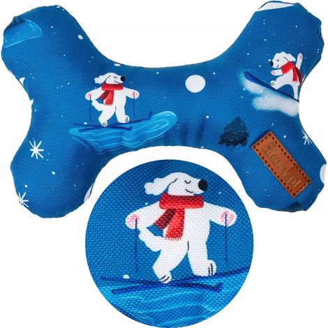 Giocattolo a forma di osso per cani, 12x20 cm, blu, in regalo dall'Ucraina. (1/5)