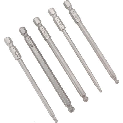 5 embouts, 100mm, boule, aimantés, pour atelier et réparation (1/5)