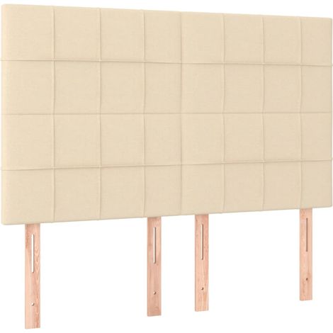Maison Exclusive - Cabecero de cama de tela color crema 144x5x118 (1/5)