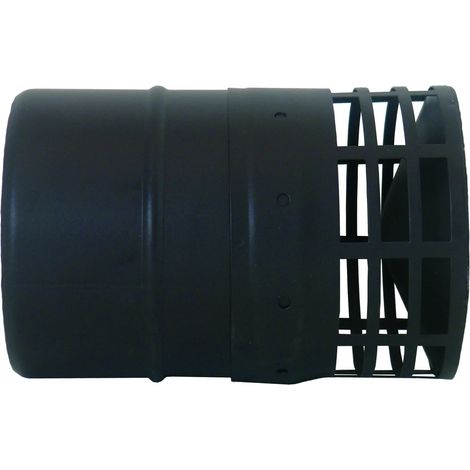 Ati - Terminale Ø120 Per Scarico Fumi Inox Per Tubo Inox Nero
