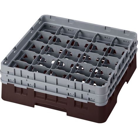 Casiers de lavage haut max 13.3 cm - 50 x 50 x 18.4 cm - Brun - Lot de 4 - Cambro
