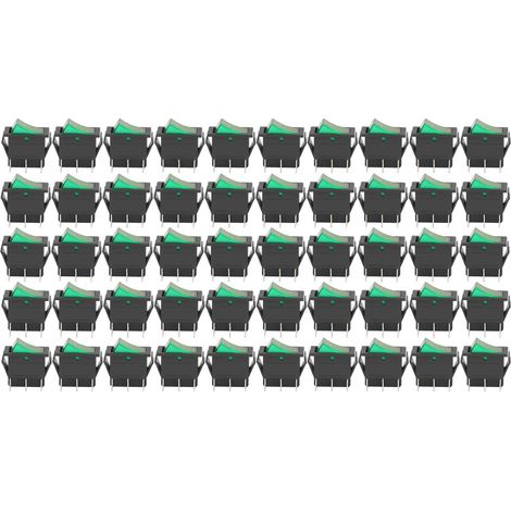 50 Pièces Interrupteur à Bascule ABS 6 Broches Marche Arrêt 2 Positions 125/250V Kit pour Machine (1/5)