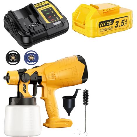 Pistolet à Peinture, Design Ergonomique, Modèles de Pulvérisation Réglables, Beige (1/2)