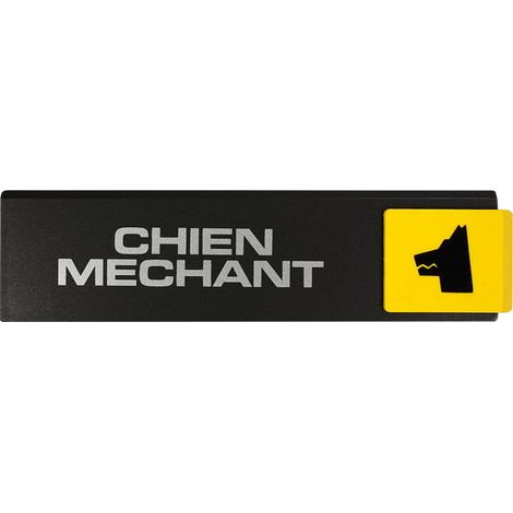 Plaque de porte Chien méchant - Europe design 175x45mm - 4260075