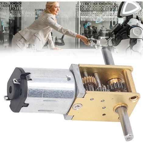 1218-N20 DC3V 7 U/min Zweiachsiger Schneckengetriebemotor für Smart Cars (Mini-Gleichstrom-Getriebemotor mit niedriger Drehzahl) mit Montagehalterung (1/5)