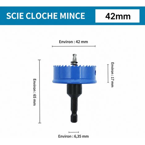 Scie cloche ultra-fine pour coffret électrique Ø 42 mm 42mm 42 10 200 g – Livraison gratuite