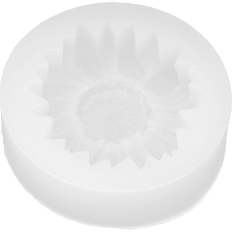 Moules à fondant tournesol pour gâteau – Moules en silicone blanc sans trous pour décoration cupcakes, baby shower et pâtisserie