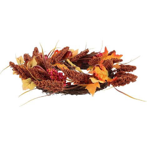 Guirlande décorative d'automne Deco Automne décoration Maison Decoration Automne Couronne d'automne avec des Feuilles d'érable couronnes de Feuilles d'érable d'automne (1/5)
