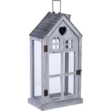 Farol de madera 25x15x53h cm (1/5)