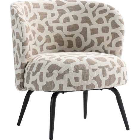 Sedia marrone in tessuto suggestiva Light & Living Dieyda (1/2)