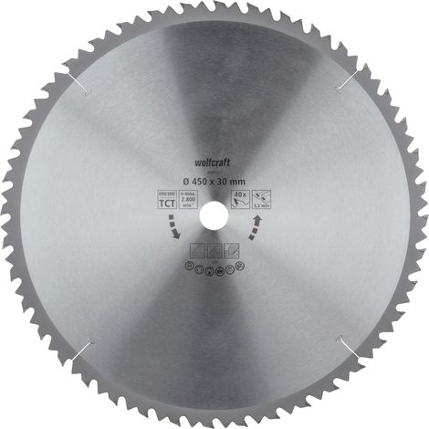 Wolfcraft Kreissägeblatt 450 mm 40 Zähne Hartmetall Kreissägeblatt (1/2)