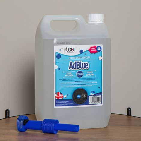 5 Litre AdBlue Fluid with Nozzle For Diesel Car Vehicle Engines (1/5)