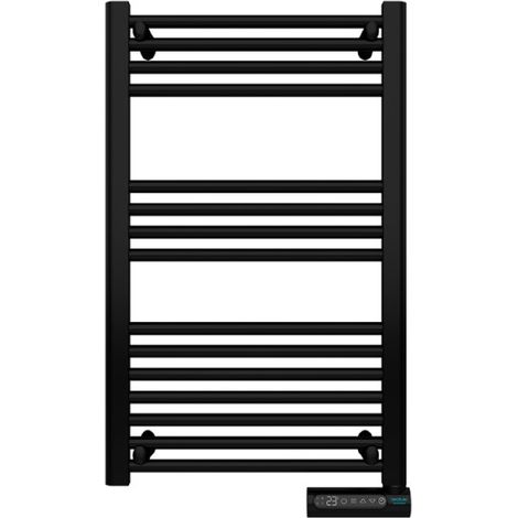 Toallero eléctrico de fluido con 500, pantalla LED, control táctil, programador semanal, 3 modos, temperatura seleccionable, y máxima seguridad con IP24.