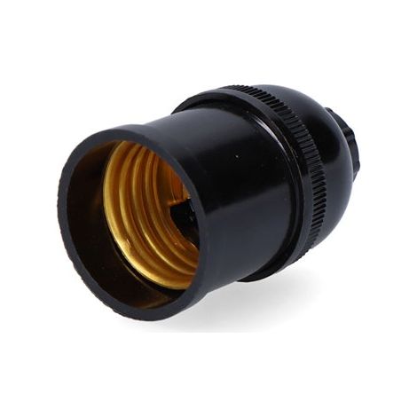 Support Lampe E27 Noir Douille E27 Noire, Design Simple - F-line