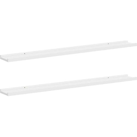 Maison Exclusive - Wandregale 2 Stk. Weiß 100x9x3 cm (1/5)