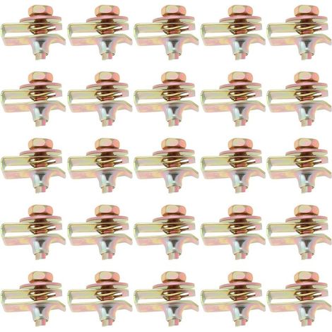 Boulons Carrosserie - M6-10x20 mm avec Rondelle 18 mm - Clips Écrou en U M6 - Fixation Moteur et Couvercle - 25 Pièces (1/4)