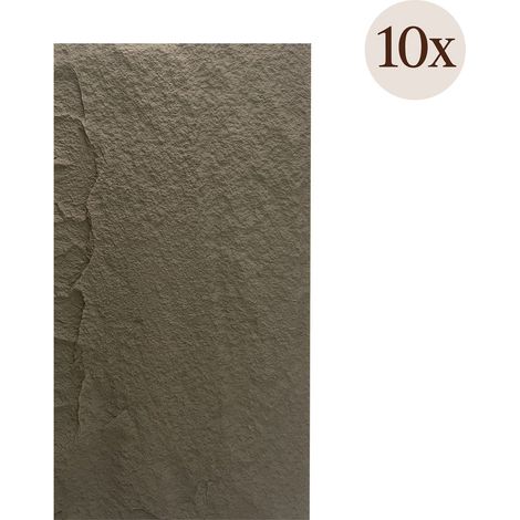 Pannello Decorativo Ottiglio, set da 10, Facile da Tagliare, Facile da Installare, Texture Realistica, Isolante Acustico Buona Isolazione, 60x3 cm