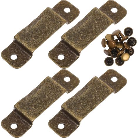 Clip porte-mètre ruban, fer, doré, pour chantier et ceinture (1/5)
