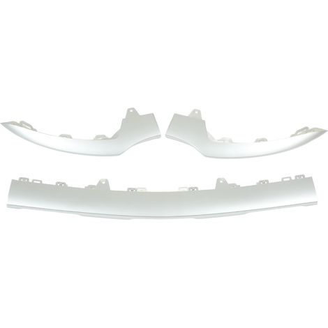 3 pièces de garniture inférieure de pare-chocs avant chromée mate de remplacement pour Mercedes-Benz GLE-Class C292 Coupé AMG Line Facelift 2016-2019 (1/5)