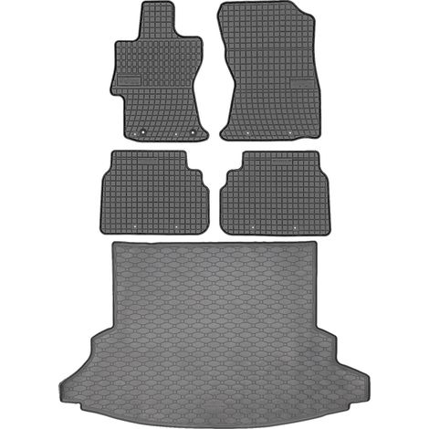 Juego de alfombrillas de goma para coche y alfombrilla para maletero para Subaru Impreza V Sedán (2018-2023).