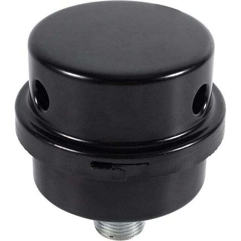 Luftkompressor-Schalldämpfer, Ansaugfilter, schwarzes Metall, 3/8"-Gewinde (16 mm), ölfrei