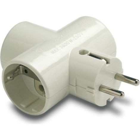 Adaptador elec 79x102x43 tt 16a-250v tri cer/polic bl famat