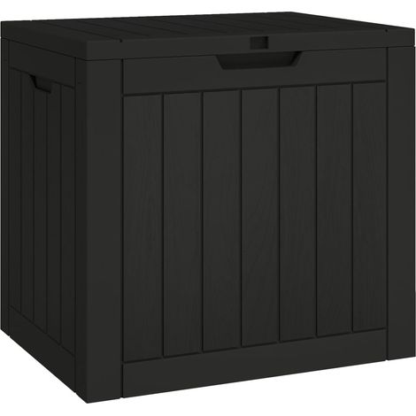 Garden Storage Box Black 55.5x43x53 cm Polypropylene vidaXL