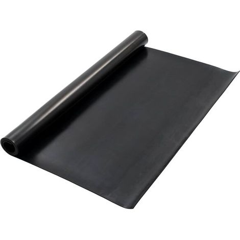 Tapis de sol en caoutchouc noir, 1,2 x 2 mètres (1/2)