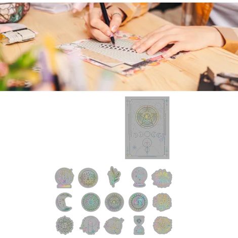 [Kit de stickers] - Pack 45 stickers cartonnés DIY pour journal scrapbook et décoration - Autocollants PET adhésifs journaling pour albums photos et objets décoratifs (1/5)