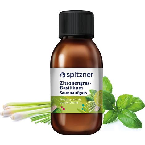 Spitzner Saunaaufguss Zitronengras-Basilikum 125 ml Wellness Sauna Aufguss Wellnessaufguss