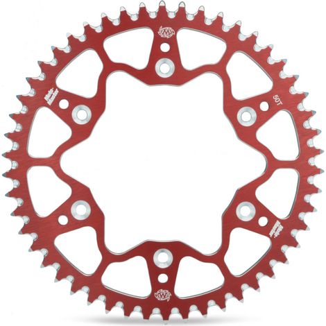 Pignon en aluminium T7075 51TZ rouge Husqvarna/Beta, chaîne 520