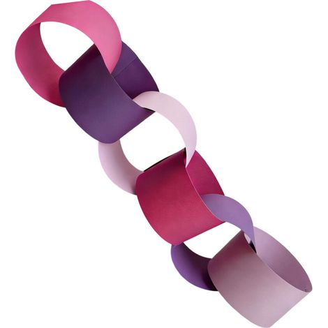 Ghirlande di carta colorata pretagliate, 100 pezzi - Rosso/Viola