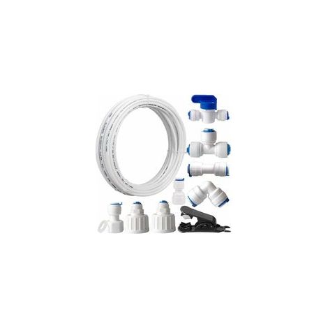 Tuyau d'alimentation en eau 15m – Kit de connecteurs universel pour réfrigérateurs européens et américains – Résistant à la corrosion et aux chocs (1/5)