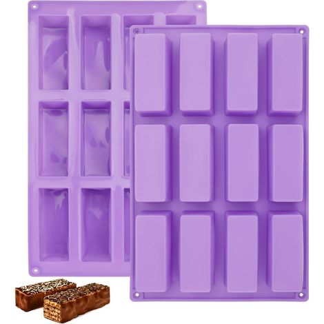 Molde de silicona para muffins de 2 piezas, 12 cavidades, 29,5 x 17,2 cm (1/5)