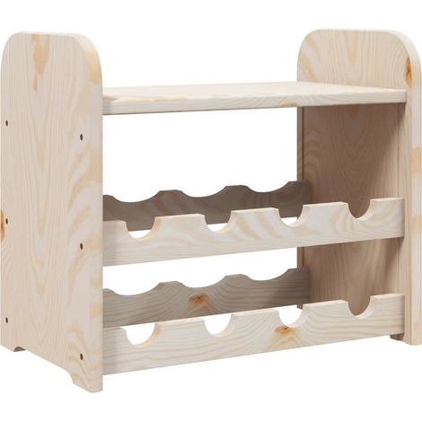 Maison Exclusive - Weinregal mit Oberplatte 43x25x37 cm Massivhol