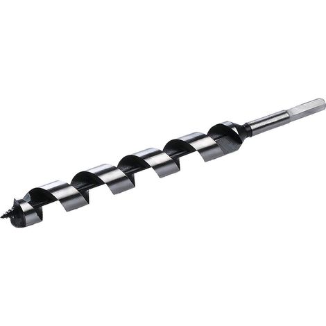 Mèche à bois spirale - 1 pièce - Acier trempé - Perçage profond précis - Menuiserie et charpente - 22x460 mm (1/2)