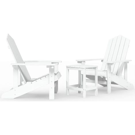 Maison Exclusive - Sedie da Giardino con Tavolo Adirondack in HDPE Bianco (1/5)