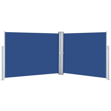 Auvent Marquise latéral rétractable, Store Banne pour Jardin Balcon Terrasse, Bleu 140 x 1000 cm OIB8814E (1/5)