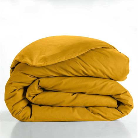 housse de couette Lina Coton 57fils - 240x220cm - jaune
