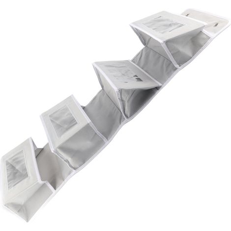 Organisateur de porte 4 niveaux, crochet élargi robuste, tissu non tissé, suspension polyvalente pour salle de bain, bureau, dortoir, gris (1/5)