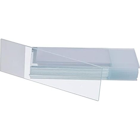 Lot de 50 lames de microscope pré-nettoyées et 100 lunettes de microscope pré-nettoyées avec 4 compte-gouttes en plastique (1/4)