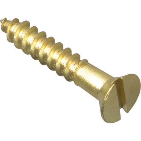 Forgefix Wood Screw Slotted Raised Head ST Solid Brass 1in x 8 Forge Pack 16 FOR (1/4)