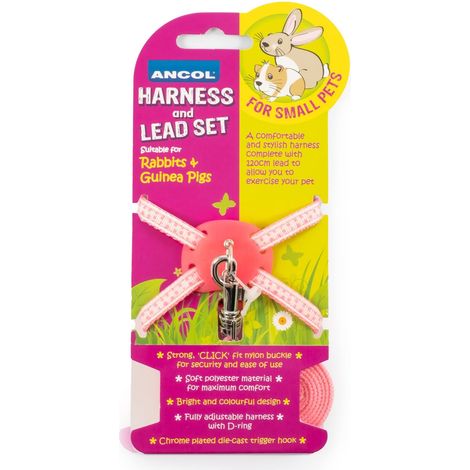 Ancol Rabbit/Small Animal Harness Set Pink Dots - 2715527 (1/5)