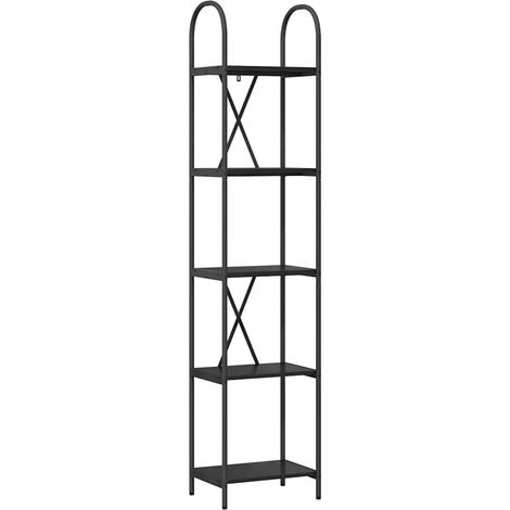 Maison Exclusive - Bücherregal Schwarz Eichen-Optik 40 x 30 x 183